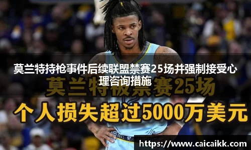 莫兰特持枪事件后续联盟禁赛25场并强制接受心理咨询措施